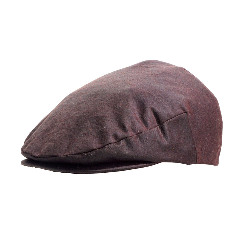 brown wax flat cap